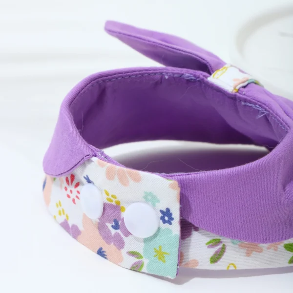 Adorable Floral Cat Bandana with Bow - Image 5