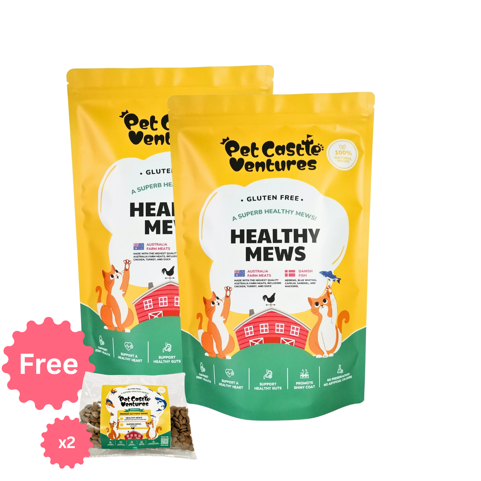 HEALTHYMEWS Premium Kibbles Twin Pack