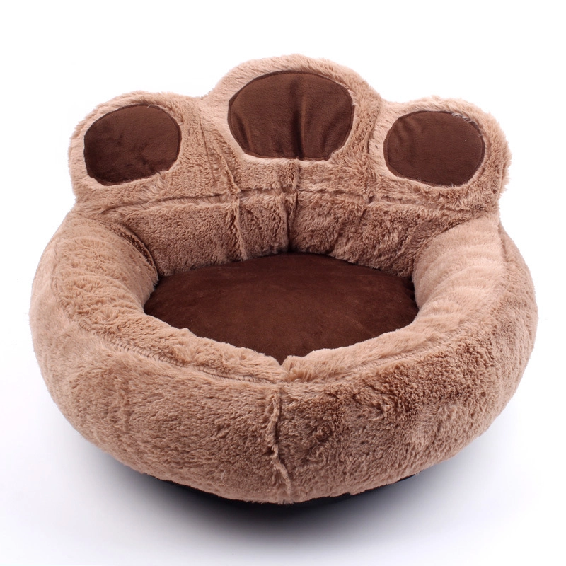 Paw-Shaped Plush Pet Bed