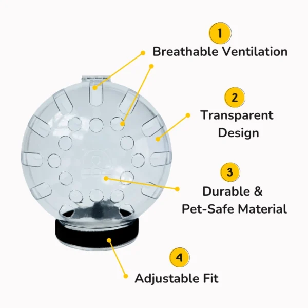 Transparent Breathable Cat Muzzle - Image 2