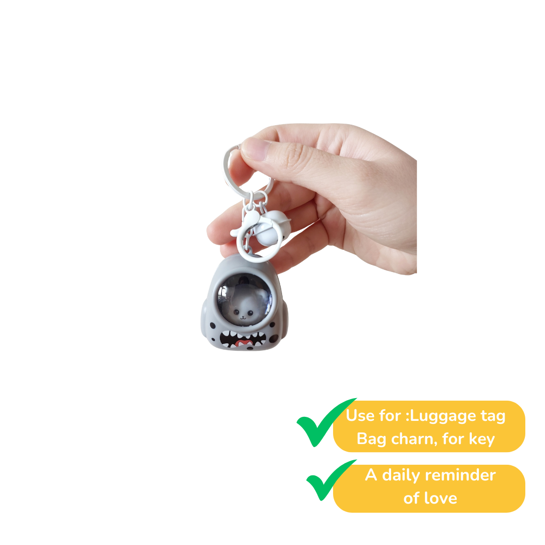 Pet keychain Glowing Night Light Cute Keychain Pendant Gift Cat and Dog Bag Pendant - Image 5